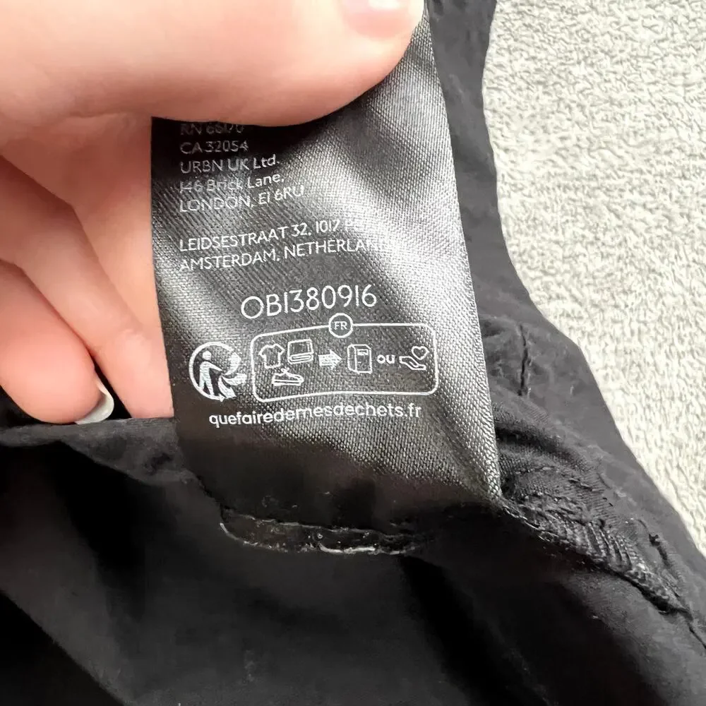 Anthropologie Somerset Mini Dress Womens L Black Tiered Boho Peasant - Picture 5 of 10